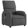 vidaXL Massage Recliner Chair Dark Gray Fabric - 3 of 4