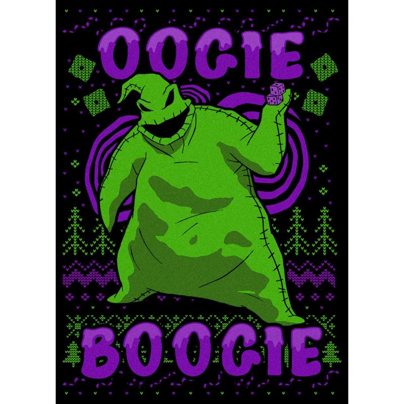 Men's The Nightmare Before Christmas Oogie Boogie Ugly Sweater T-Shirt, 2 of 6