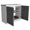 LunaLulinlk Kitchen utility sink with storage, smoked oak - 3 of 4