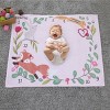 NoJo Woodland Animals Super Soft Photo Op Milestone Baby Blanket - Pink - 3 of 4