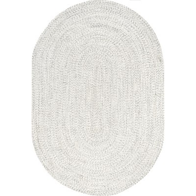 Nuloom Wynn Braided Indoor/outdoor Area Rug, Oval 9' X 12', Ivory : Target