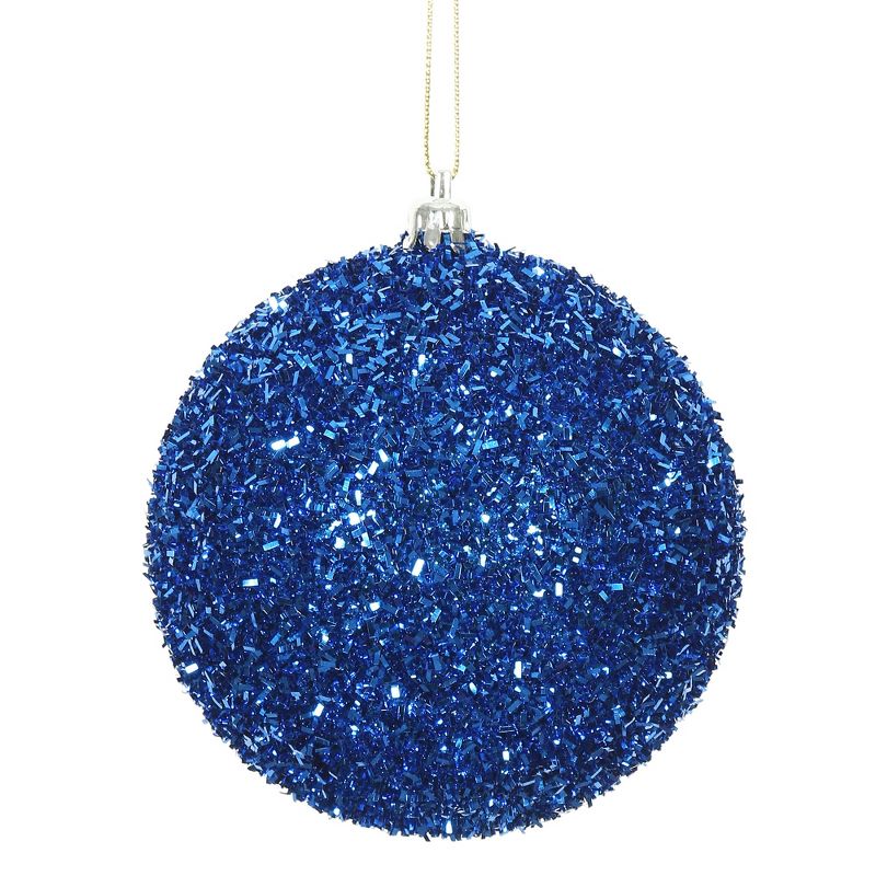 Vickerman Tinsel Ball Ornament, 1 of 4