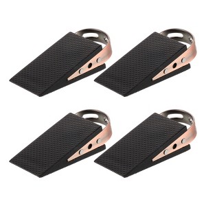 Unique Bargains Anti-Slip Design Stainless Steel PVC Elastic Door Stopper 4 Pcs - 1 of 4