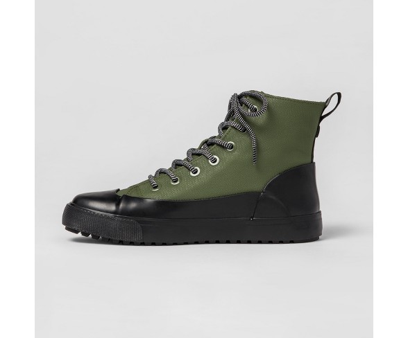 Hunter for Target Adult Gender Inclusive Dipped Canvas High Top Sneakers - Olive 6.5M/8.5W