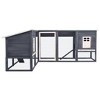 vidaXL Outdoor Rabbit Hutch with Run Red and White Solid Fir Wood - 3 of 4