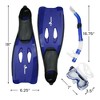 Pool Master 3pc Reef Diver Teen/Young Adult Pro Scuba or Snorkeling Swimming Pool Set - Medium - Blue/Black - 3 of 4