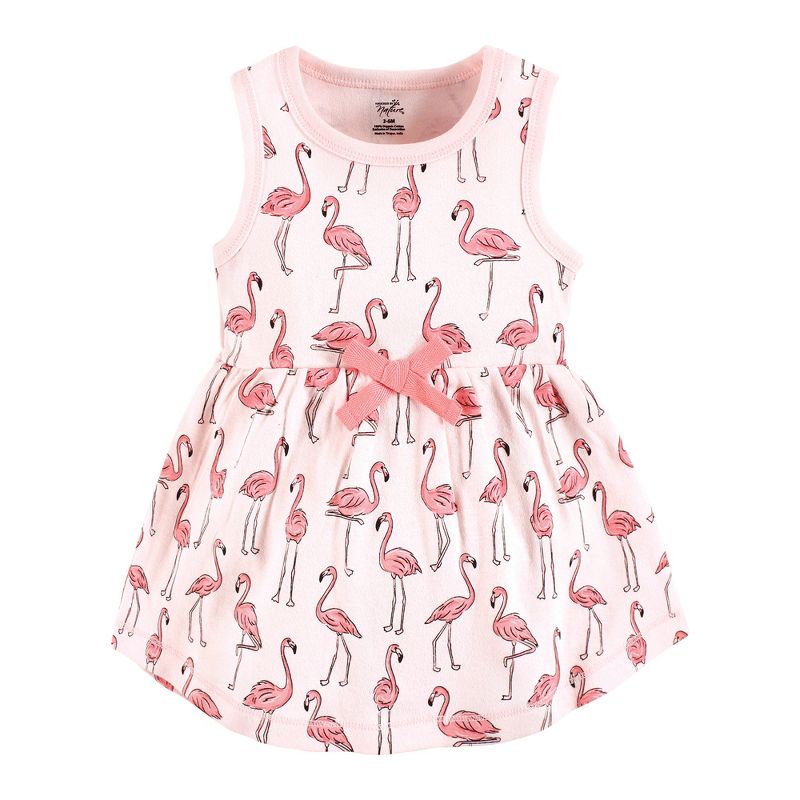 Touched by Nature Girl Organic Cotton Dresses, Pink Flamingo, 3 of 5