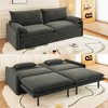 Whisen 4-Seat Convertible Sleeper Sofa Bed, Modern Chenille Cloud Sofa Couch with 2-in-1 Pillow, Pull-Out Sleeper - 4 of 4