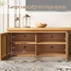 LOVSON 78 to 110-inch Retracted Extendable TV Stand, Console Media Cabinet with Storage,for Up to 55+ Inch,for Living Room,Bedroom,Natural - 4 of 4