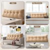 Soft Wedge Teddy Velvet Headboard Pillow w/ Side Pocket - PP Cotton Filled, Triangular Backrest Cushion for Dorm Bed - 2 of 4