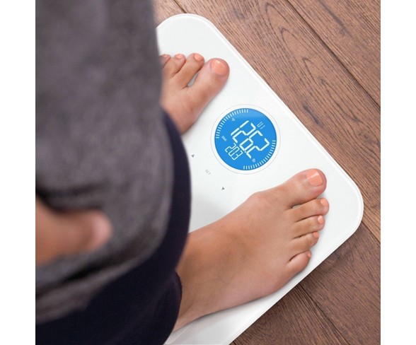 Wifi Plastic/Glass Personal Scale White - Weight Gurus
