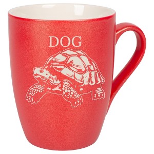 100 North Souls Like 10 Ounce Crimson Red Metallic Finish, Comfortably Fits Your Hands, New Bone China Coffee Tea Cup Mug, Dog - 1 of 1