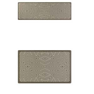 Unique Bargains Non-Slip Backing Geometric Kitchen Floor Mats - 1 of 4
