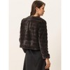 Allegra K Women's Winter Warm Cropped Collarless Faux Fur Fluffy Jacket - 4 of 4