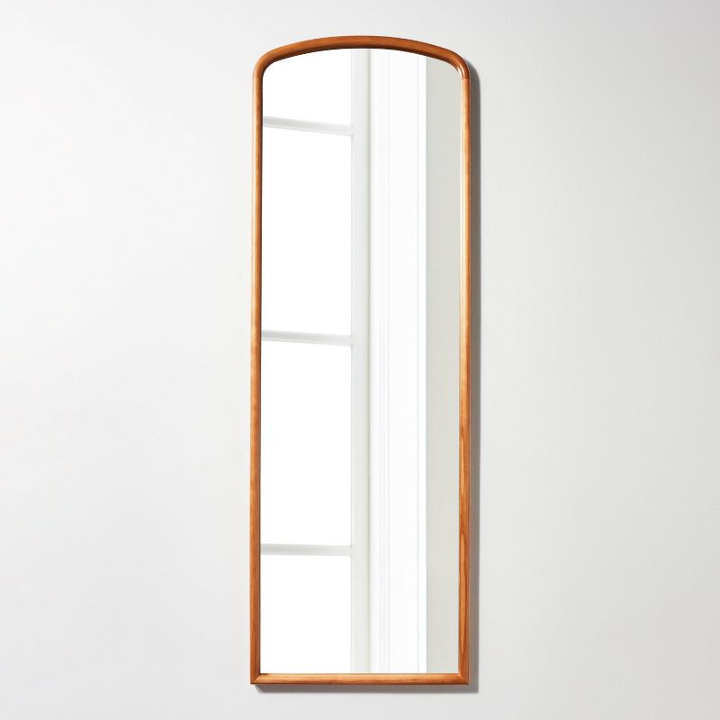  22" x 65" Wood Arched Decorative Floor Mirror Woodgrain - Threshold™ designed with Studio McGee, 1 of 6