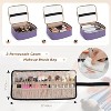 Rolling Makeup Case with 3 Removable Pouches and 1 Makeup Brush Bag, Large Makeup Bag Cosmetic Bag with Detachable Dolly - 3 of 4