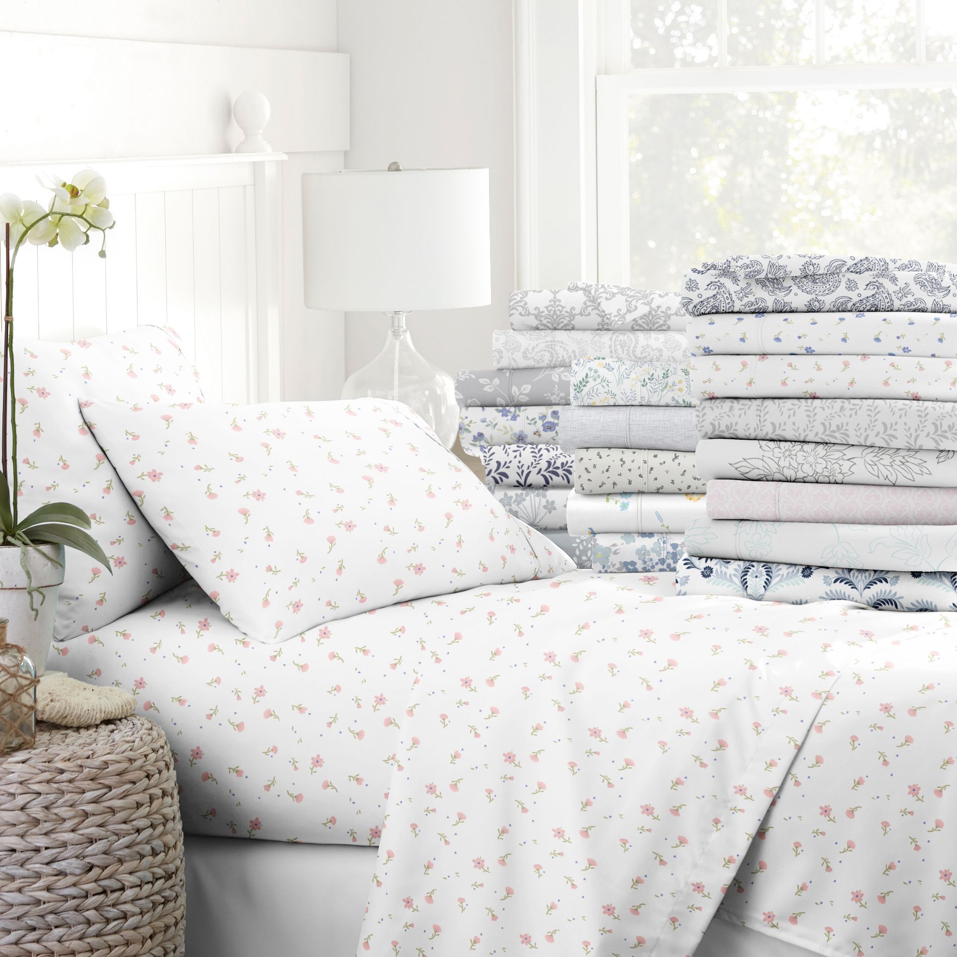 Floral & Paisley Patterns 4PC Sheet Set - Extra Soft, Easy Care - Becky Cameron