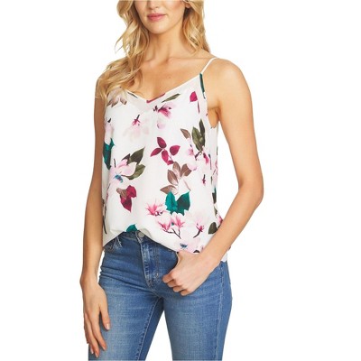 1.STATE Womens Floral Knit Blouse