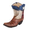 Foster & Rye Lone Star Boot Bottle Holder, Holds Single Standard Wine Bottle, Detailed Polyresin with Velvet Backing, Multicolor, Set of 1 - 3 of 4