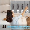 NewHome"4Pcs Foldable Bed Sheet Organizers for Bedding, Duvet, Pillowcases, King/Queen with Labels" Black&Grey - 4 of 4
