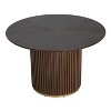 Christopher Knight Home Blythe 47.25" Wooden Round Pedestal Dining Table - 2 of 4