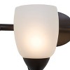 Yosemite Home Decor 1261-2V-ORB 2 Light Vanity with White Etched Glass, Bronze - 4 of 4
