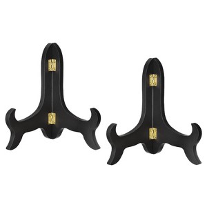 Unique Bargains Wooden Rotatable Foldable Book Decorative Easels or Stands 2 Pcs - 1 of 4
