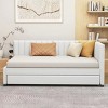 Streamdale Upholstered Daybed With Trundle Twin Size Sofa Bed Frame No Box Spring Needed, Linen Fabric - 2 of 4