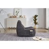 Okak Modern Comfy Chenille Floor Bean Bag Sofa Chair with Armrests,Oversized Lounge Couch Accent Chair for Living Room,Bedroom - 3 of 4