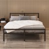KTMBDW Bed Frame with Headboard and Footboard, Metal Platform Bed Frame, Under Bed Storage, Strong Metal Slats Support, Black - 2 of 4