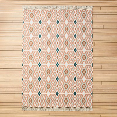Image of 5'x7' Tapestry Ogee Medallion Rug Blush - Opalhouse™ designed with Jungalow™
