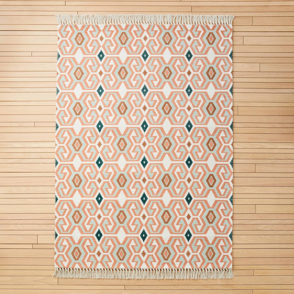 Photos - Area Rug 5'x7' Tapestry Ogee Medallion Rug Blush - Opalhouse™ designed with Jungalo