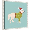Amanti Art Cute Christmas Golden Retriever by Carrie Cantwell Canvas Art Framed - 2 of 4