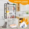 Cat Litter Box Enclosure,Double Door Hidden Cat House with 3 Shelves and Charging Station - 4 of 4