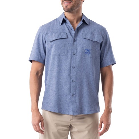 Men's Grey Short Sleeve Fishing Shirt