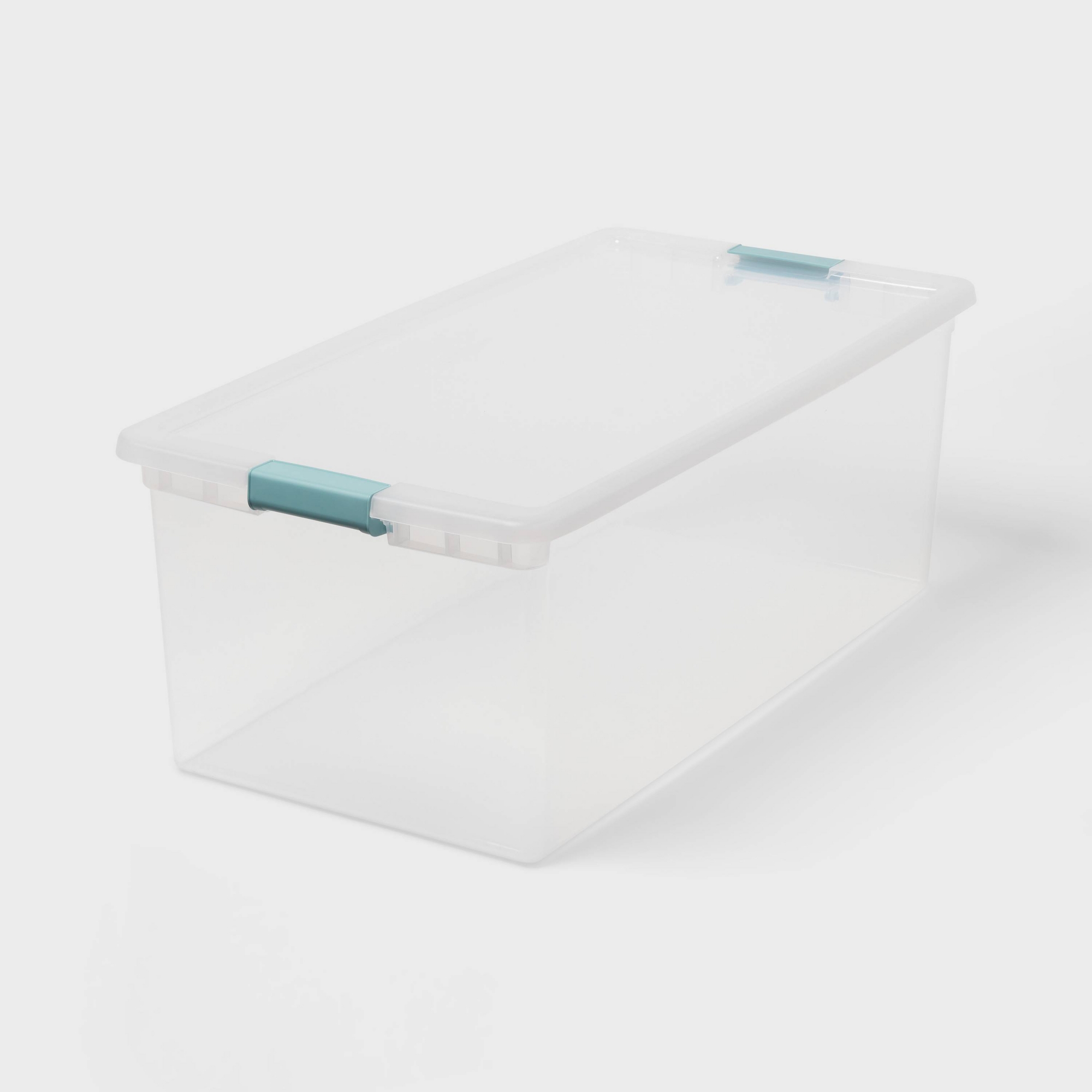 110qt Clear Storage Bin with Latches - Brightroom™