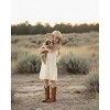 2Bunnies Girls' Boho Rustic Garden Lace Flower Girl Dress - 4 of 4