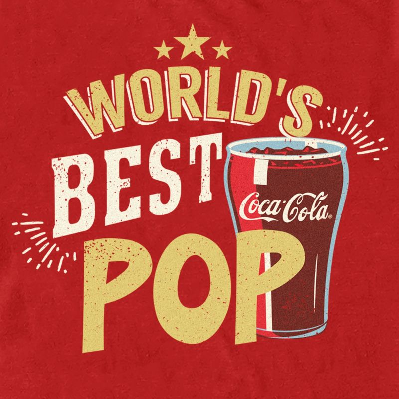 Men's Coca Cola Father's Day Retro World's Best Pop T-Shirt, 2 of 6