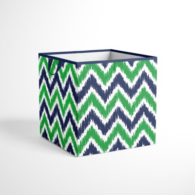 Bacati - MixNMatch Navy/Green Storage Box Small