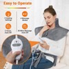24"x35" Large Heating Pad with Massagers, Electric Heated Pad for Neck, Back & Shoulders, 2 Heat Levels, 4 Massage Modes & 2H Auto Shut-Off - 2 of 4