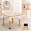 Kids Table and Chairs Set, Height Adjustable Desk with 4 Seats for Ages 2-10,Arts & Crafts Table,Graffiti Desktop, Non-Slip Legs - 3 of 4