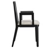 Modway Monarch Dining Armchair – Wood Dining Accent Chair with Cane Back and Upholstered Seat in Black/Ivory - 4 of 4