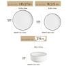 vancasso 18 Piece Set Of White And Black Edged Ceramic Tableware With Vertical Curved Edges Including 6 Plates/Dessert Plates/Bowls Serving 6 People - 2 of 4
