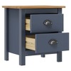 vidaXL Bedside Cabinets Hill 2pcs Gray 18.1"x13.8"x19.5" Pine Wood - 3 of 4