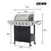 NAYSAYE Grill Racks High Powered BBQ Gas Grill with Even Heat and Multiple Burners for Outdoor Cooking, Multicolored, 47.2"*17.9"*45.2" - 3 of 4