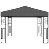vidaXL Gazebo Anthracite Polyester fabric 9.8 x 9.8 ft Decorative Inlays - 3 of 4