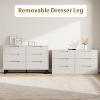 6 Drawer Dresser for Bedroom, 47.2" Wide Freestanding Vertical Drawer Cabinet, Wooden Storage Chest for Living Room, Hallway - 4 of 4