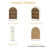 Vynxaria Arched Small Bookcase,Arched Storage Cabinet,Wooden Modern Arched Top Bookshelf with 3 Shelves - 4 of 4