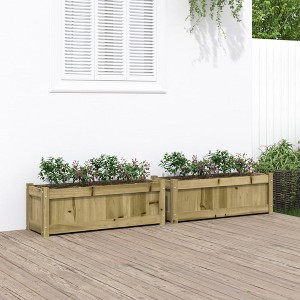 vidaXL Garden Planters 2 pcs Impregnated Wood Pine - 1 of 4