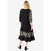 Roaman's Women's Plus Size Tiered Embroidered Dress - 3 of 4